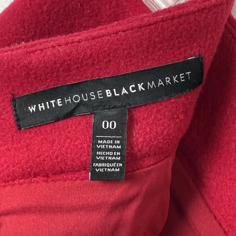 White House Black Market Raspberry Red Pencil Skirt with Zipper Accent Size 00